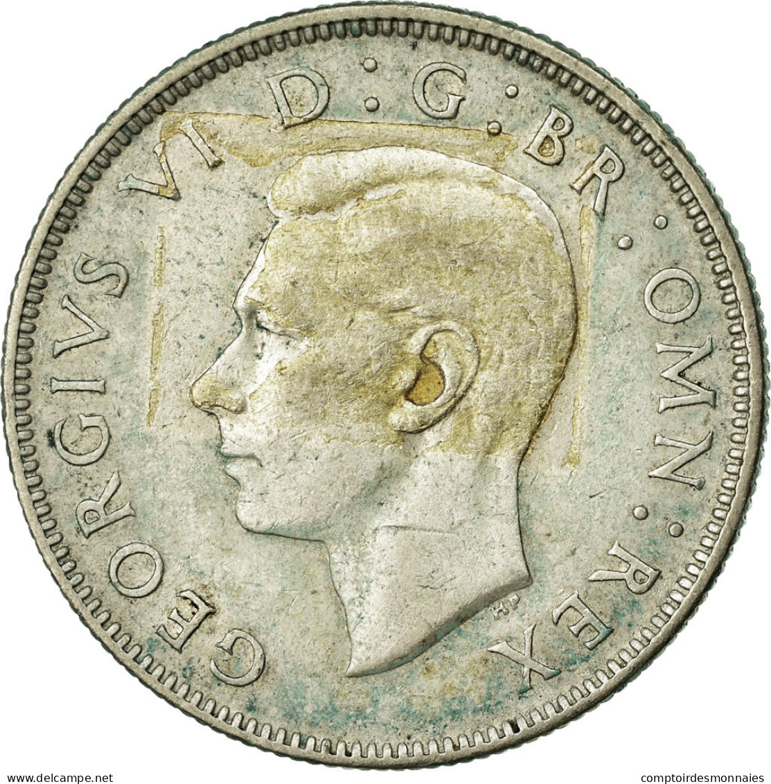 Monnaie, Grande-Bretagne, George VI, Florin, Two Shillings, 1945, TTB, Argent - J. 1 Florin / 2 Schillings