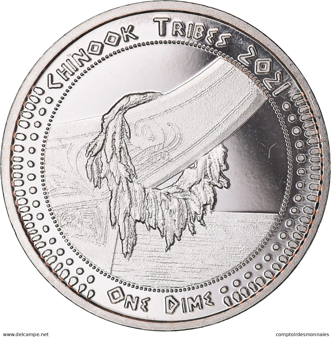 Monnaie, États-Unis, Dime, 2021, U.S. Mint, Chinook Tribes.BE. Monnaie De - Commemoratives