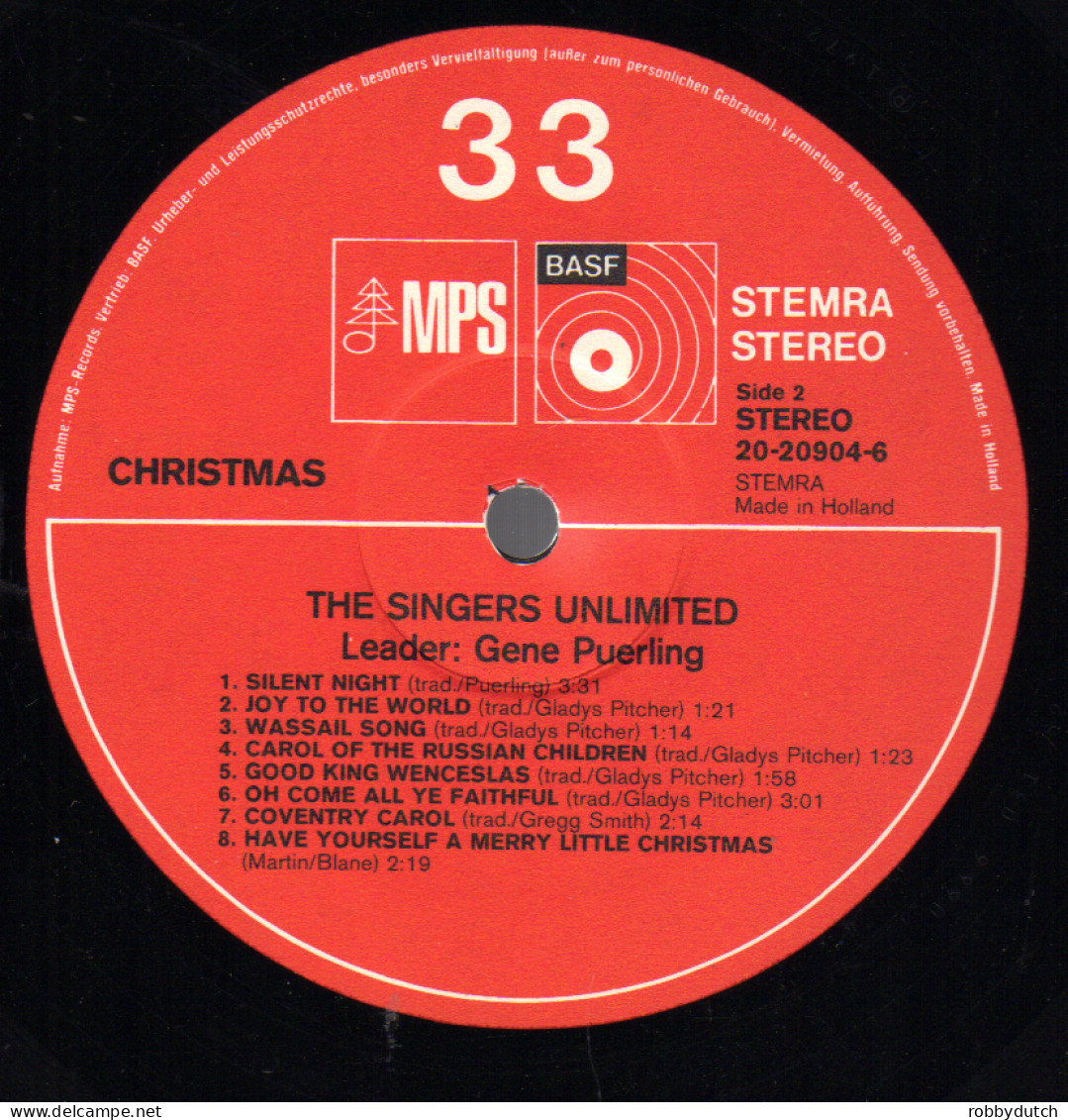 * LP *  THE SINGERS UNLIMITED - CHRISTMAS (Holland 1972 EX) - Chants De Noel