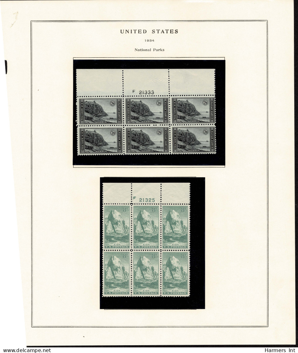 Lot # 087 1922's To 1940's Vast Assortment Of Mostly Blocks And Plate Blocks - Collezioni (senza Album)