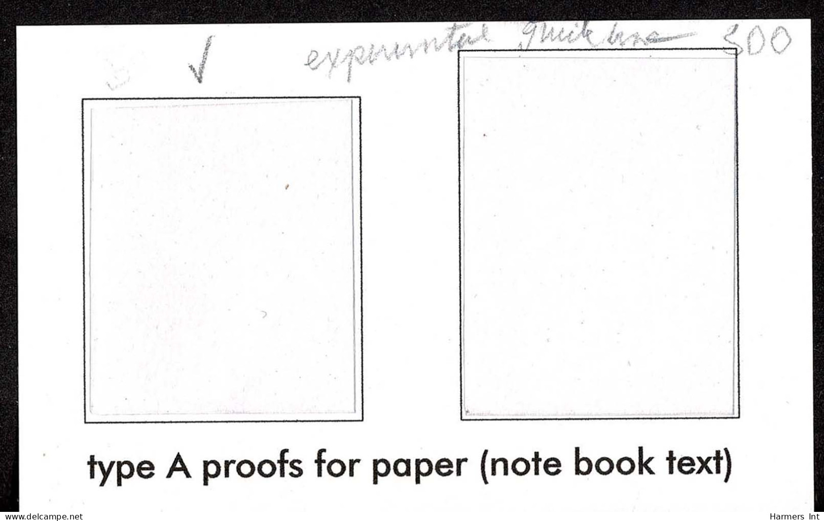 Lot # 252 Newfoundland 2 Pence Type A On Note Book Paper Showing Text Prior To Trimming. - Altri & Non Classificati