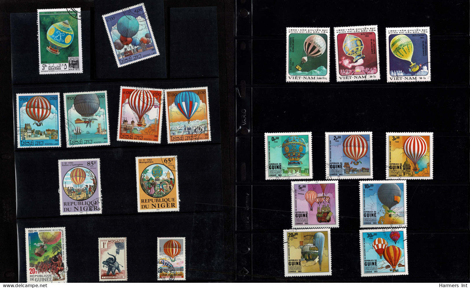 Lot # 909 Zeppelin and Flights: A very nice collection of covers and stamps in stock book and sleeved.