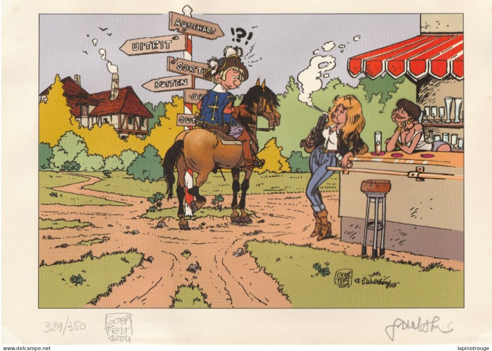 Ex-libris WALTHERY François GOEPFERT N°/s Festival BD Seraing 2004 (Natacha Hotesse De L'air - Illustrateurs W - Z