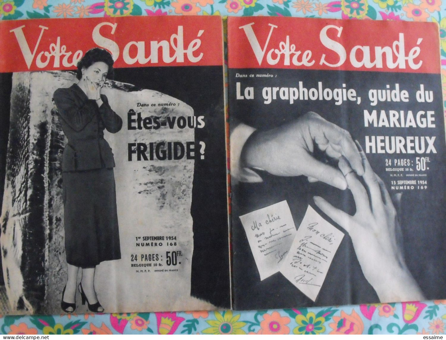 Lot De 23 Revues Votre Santé De 1954.insommie Excitants Sexuels Obésité Ménopause Amour Frigide - Medicine & Health