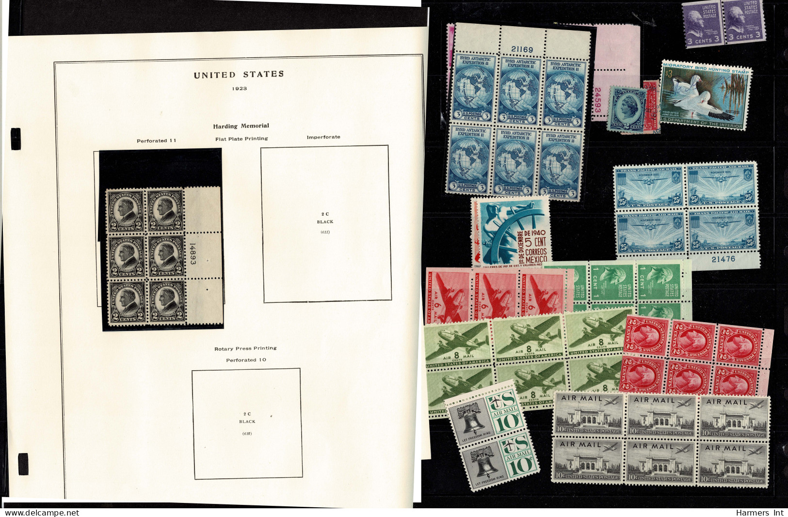 Lot # 087 1922's to 1940's vast assortment of mostly blocks and plate blocks