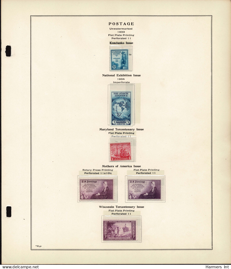 Lot # 089 United States Collections: 19th & 20th Century, Small collection on Scott album pages ending in 1939