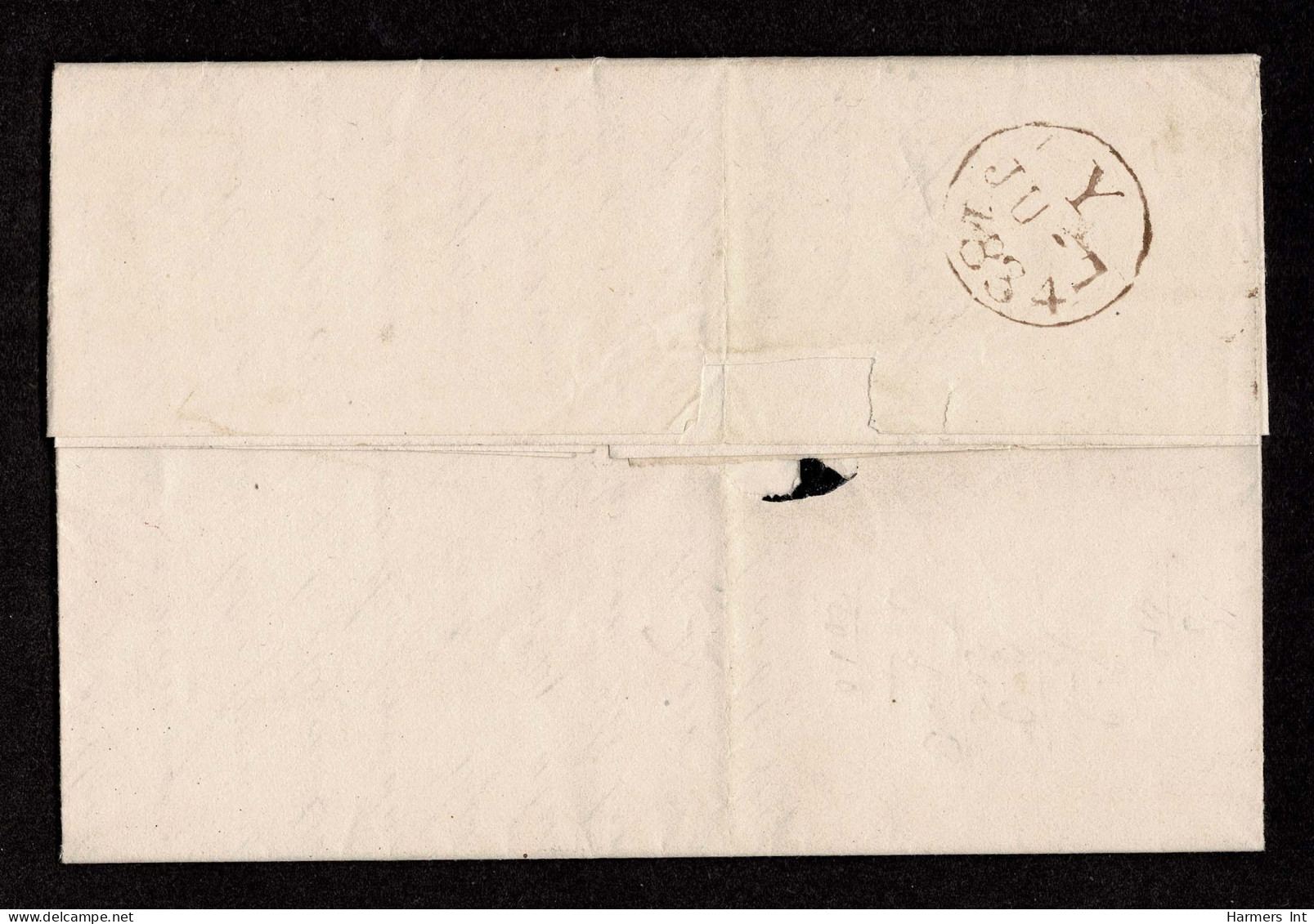 Lot # 580 1834 London To Bermuda Stampless: Folded Letter Date-lined "London 7 June 1834" - ...-1840 Precursores