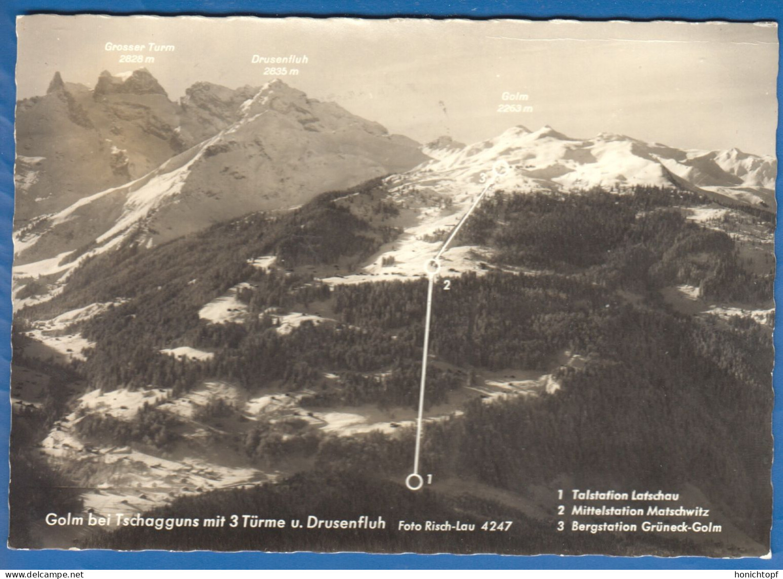 Österreich; Golm Bei Tschagguns; Bergstation Grüneck-Golm; Stempel Schruns Montafon - Bludenz