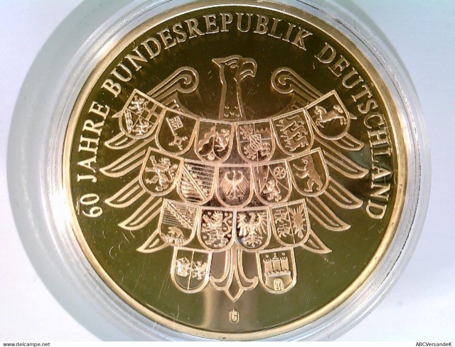 Münze/Medaille, A. Merkel 1. Dt. Bundeskanzlerin, Sammlermünze 2009, Cu Vergoldet - Numismatik