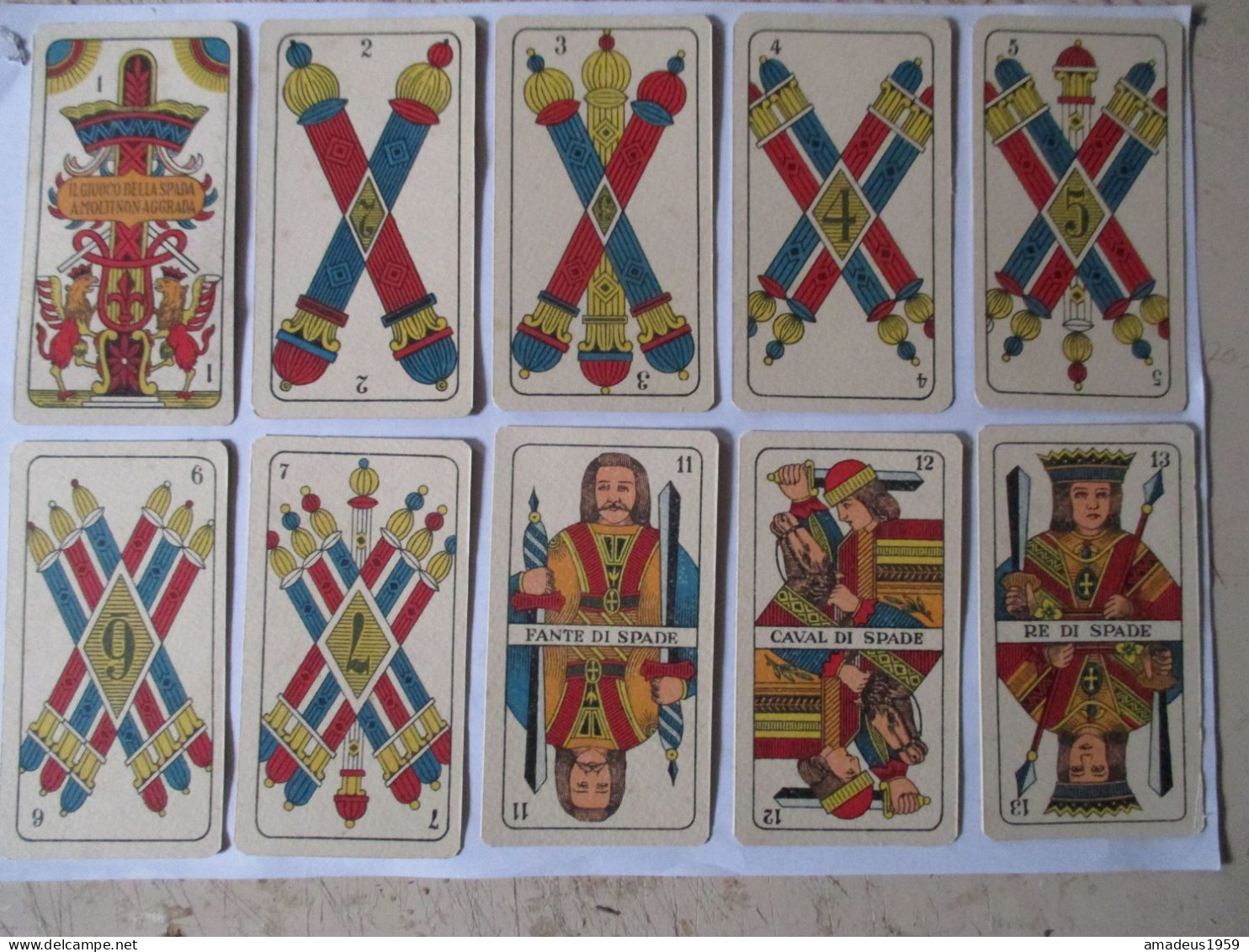Playing Cards (classic) - Carte da gioco napoletane/ anni 40 / Pignalosa