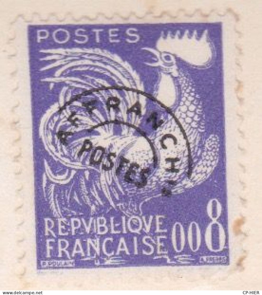 TIMBRE POSTE POUR IMPRIME DIT PREOBLITERE - CARTE POSTALE PUBLICITAIRE - COQ GAULOIS N°119 - VIOLET 8 CENTS - Sonstige & Ohne Zuordnung