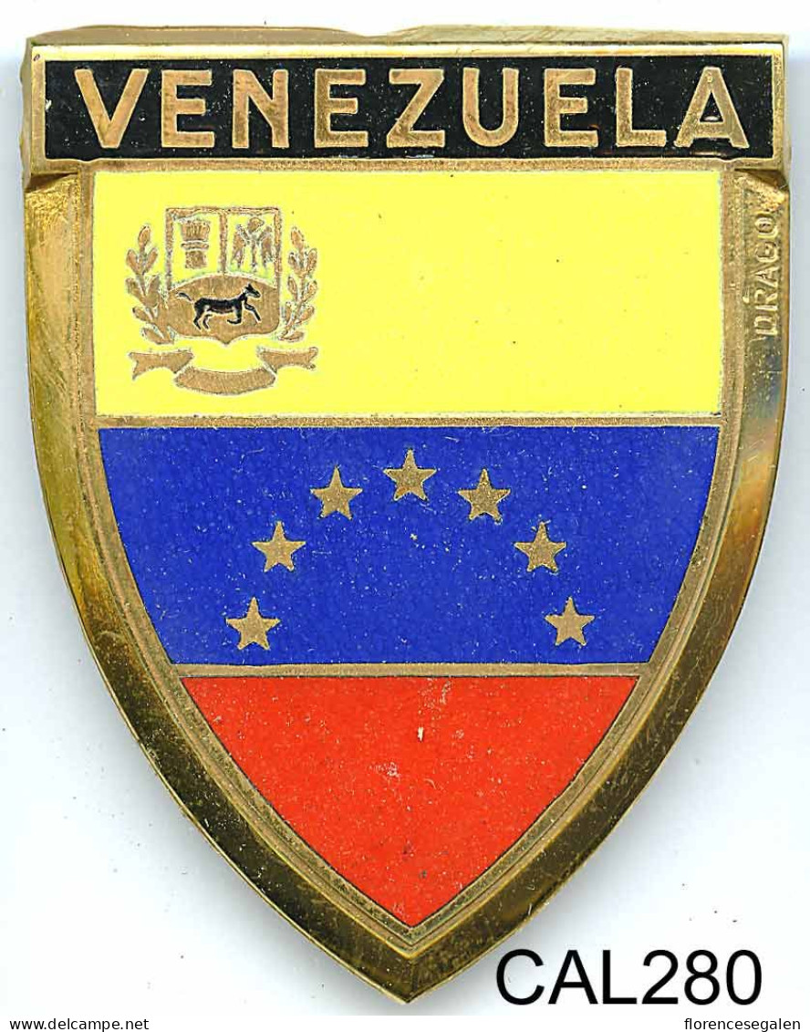 CAL280 - PLAQUE CALANDRE AUTO - VENEZUELA - Emailplaten (vanaf 1961)