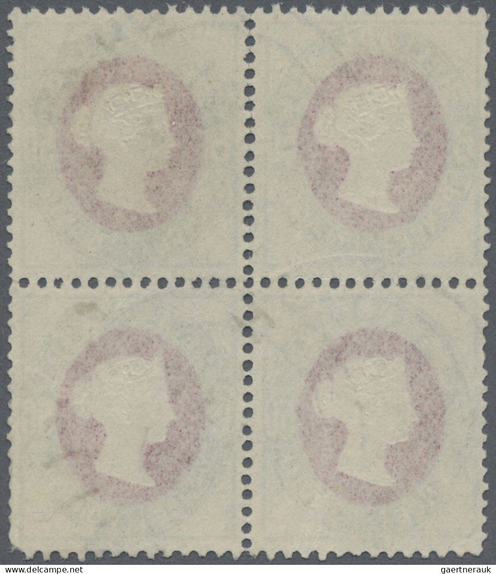 Helgoland - Marken Und Briefe: 1875, 50 Pfg. Grün/dunkelkarmin, Viererblock Mit - Heligoland