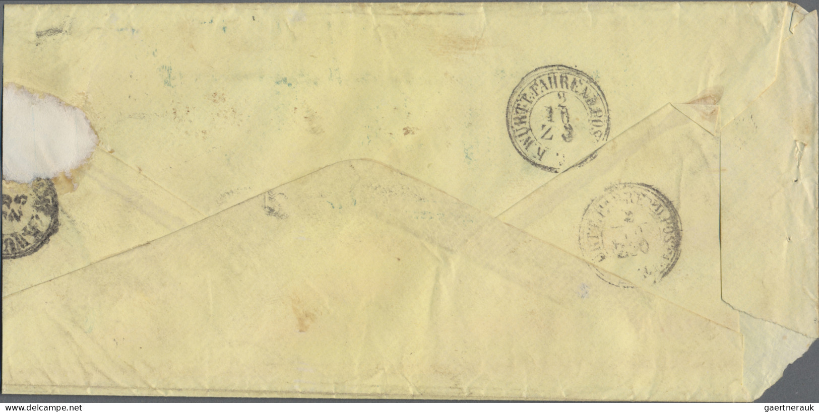 Preußen - Transitstempel: 1856/65, Auswandererpost, 3 Briefe Aus USA Mit Rotem G - Other & Unclassified