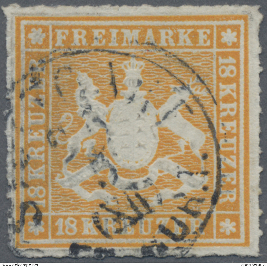 Württemberg - Marken Und Briefe: 1867, 18 Kr Gelborange, Farbfrisches Exemplar M - Other & Unclassified