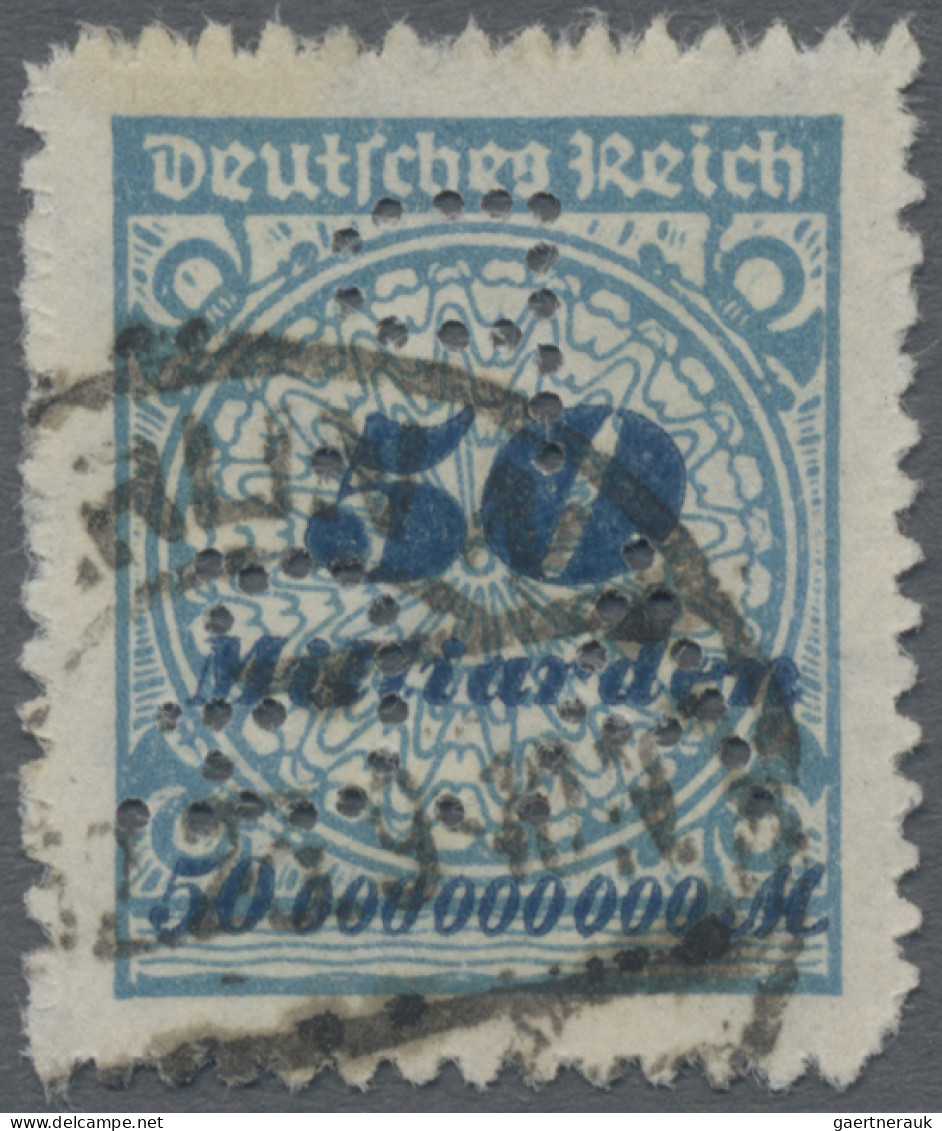 Deutsches Reich - Inflation: 1923, Freimarke Im Korbdeckelmuster, 50 Mrd M, Durc - Gebraucht