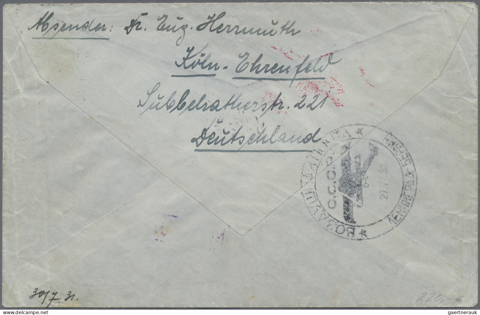 Deutsches Reich - Weimar: 1931, Polarfahrt, 2 RM Auf Zeppelinbrief, Auflieferung - Lettres & Documents