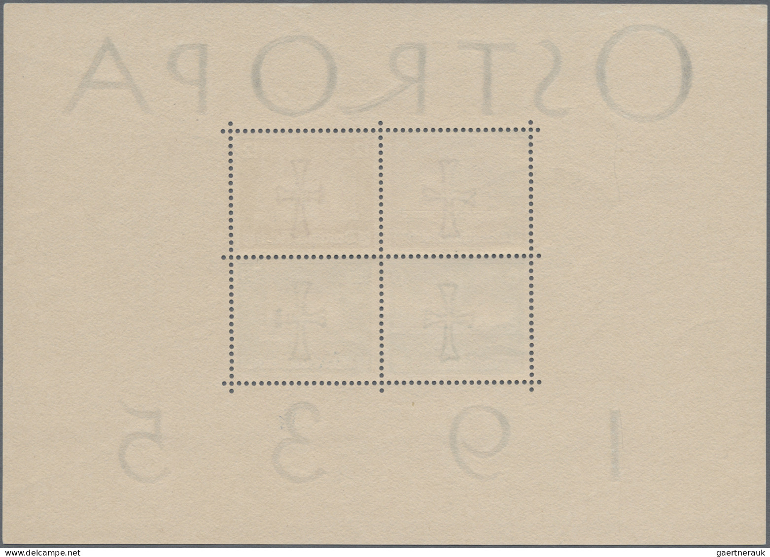 Deutsches Reich - 3. Reich: 1935, OSTROPA-Block Entwertet Mit Zwei Sonderstempel - Oblitérés