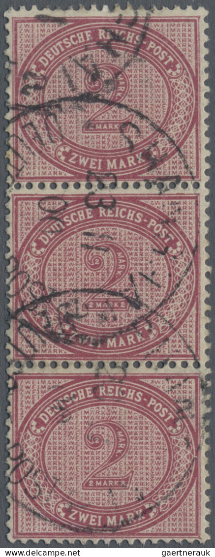 Deutsche Post In China - Vorläufer: 1900, 2 M Dunkelrotkarmin Im Senkrechten Dre - Deutsche Post In China