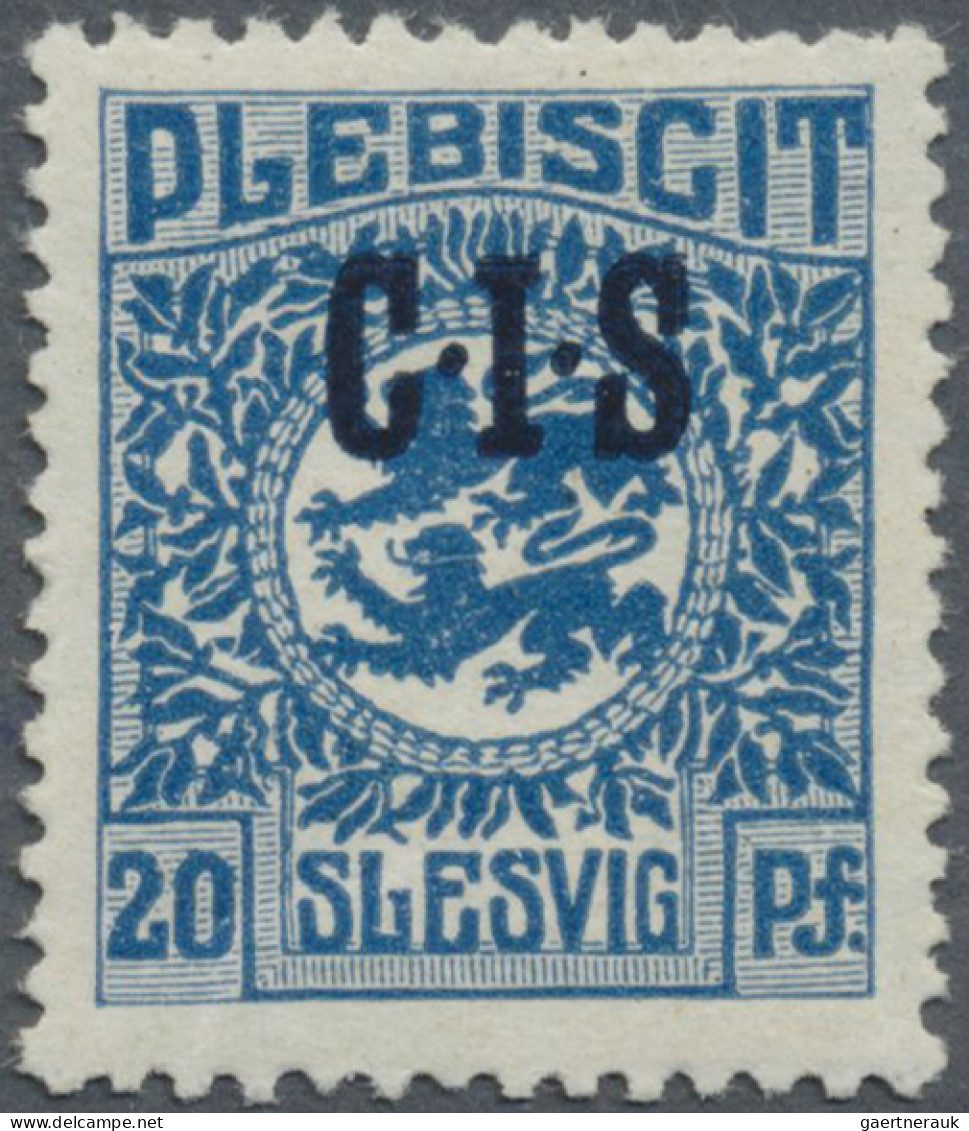 Deutsche Abstimmungsgebiete: Schleswig - Dienstmarken: 1920: 20 Pfg Dunkelgrauul - Otros & Sin Clasificación