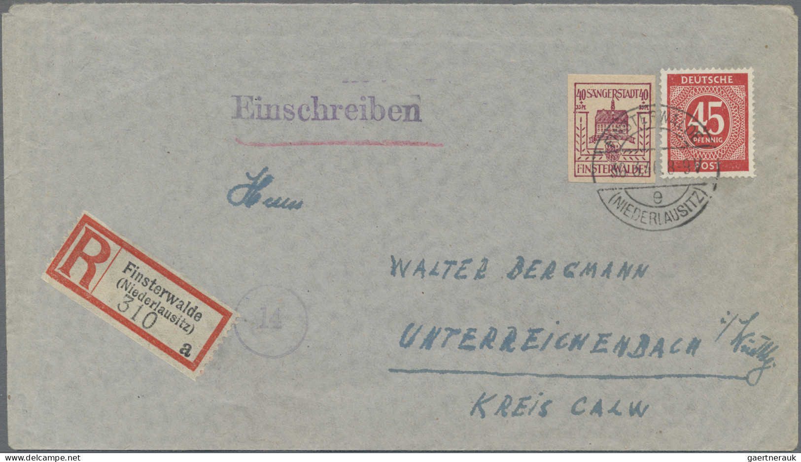 Alliierte Besetzung - Gemeinschaftsausgaben: 1946, Ziffer 45 Pfg. Rot In Kombina - Autres & Non Classés