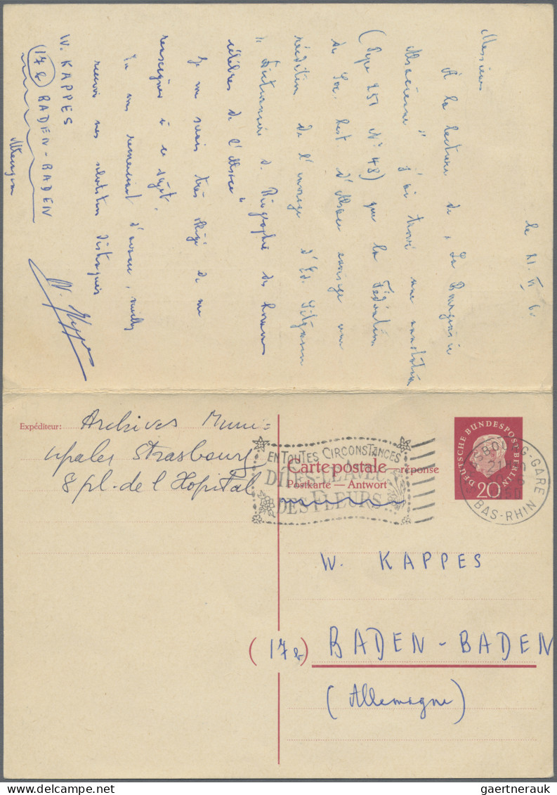 Berlin - Ganzsachen: 1960/1962, Zwei Bedarfsgebrauchte Doppelkarten: Heuss Medai - Sonstige & Ohne Zuordnung
