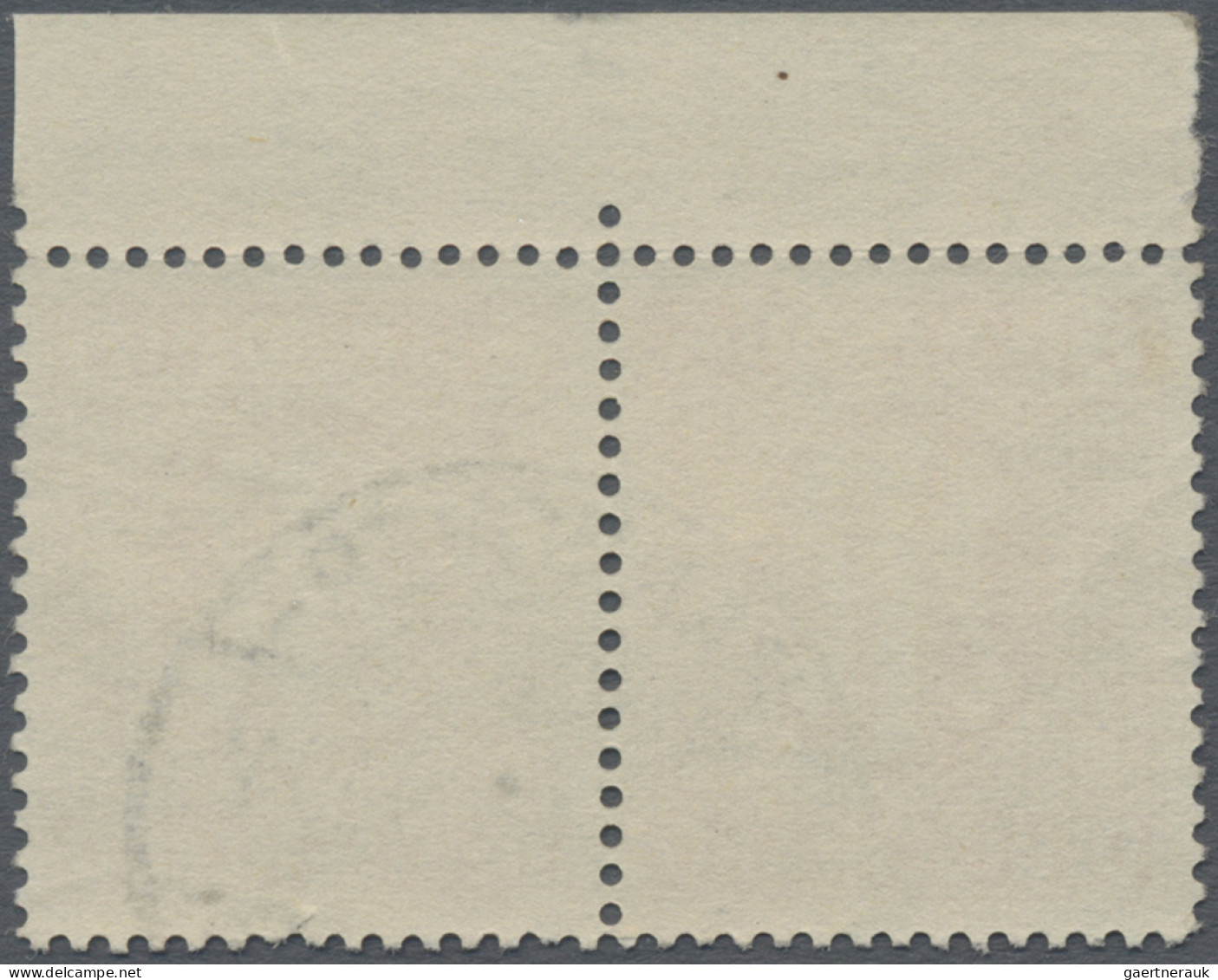 Bizone: 1945, Freimarken AM-Post 6 Pf Vom Oberrand Mit Pl.-Nr. I B, Gestempelt H - Sonstige & Ohne Zuordnung
