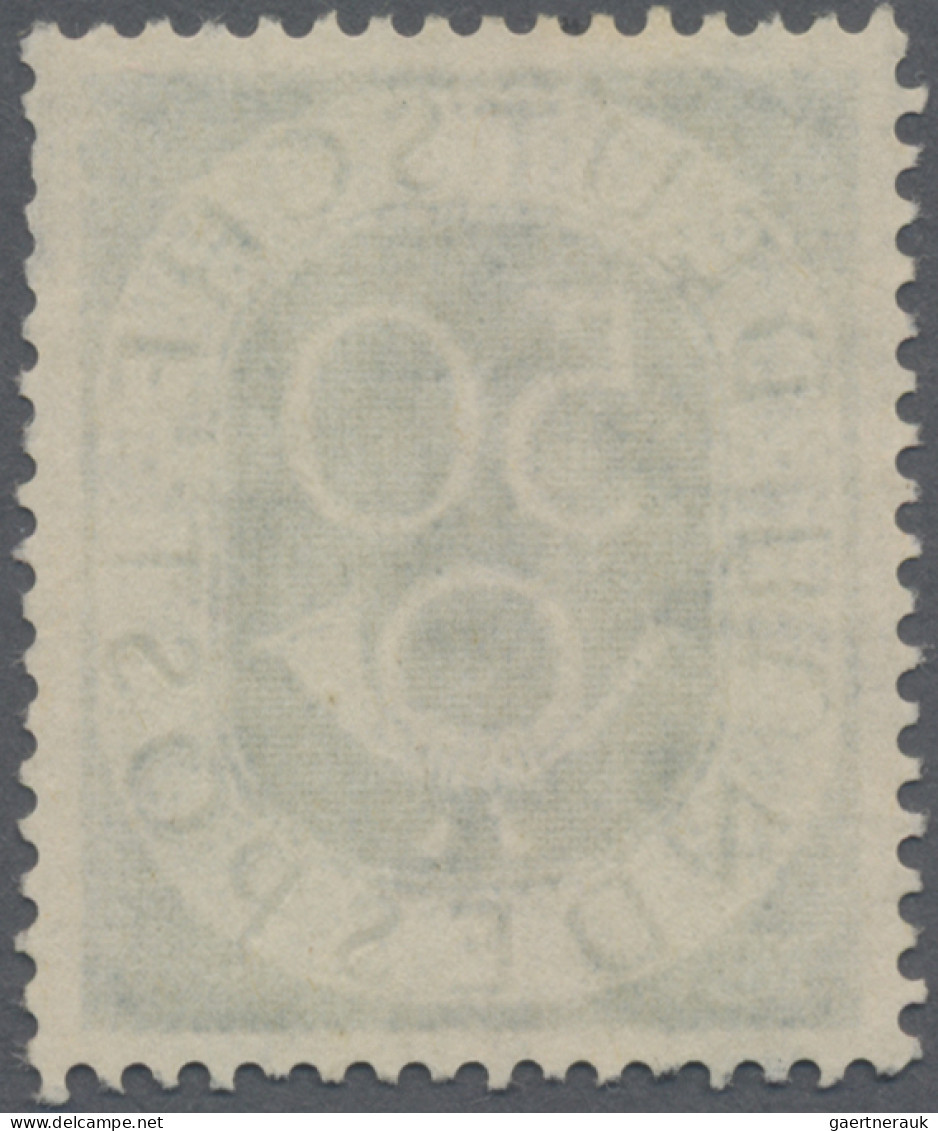 Bundesrepublik Deutschland: 1951, 50(Pf) Posthorn Mit Plattenfehler "senkrechter - Used Stamps