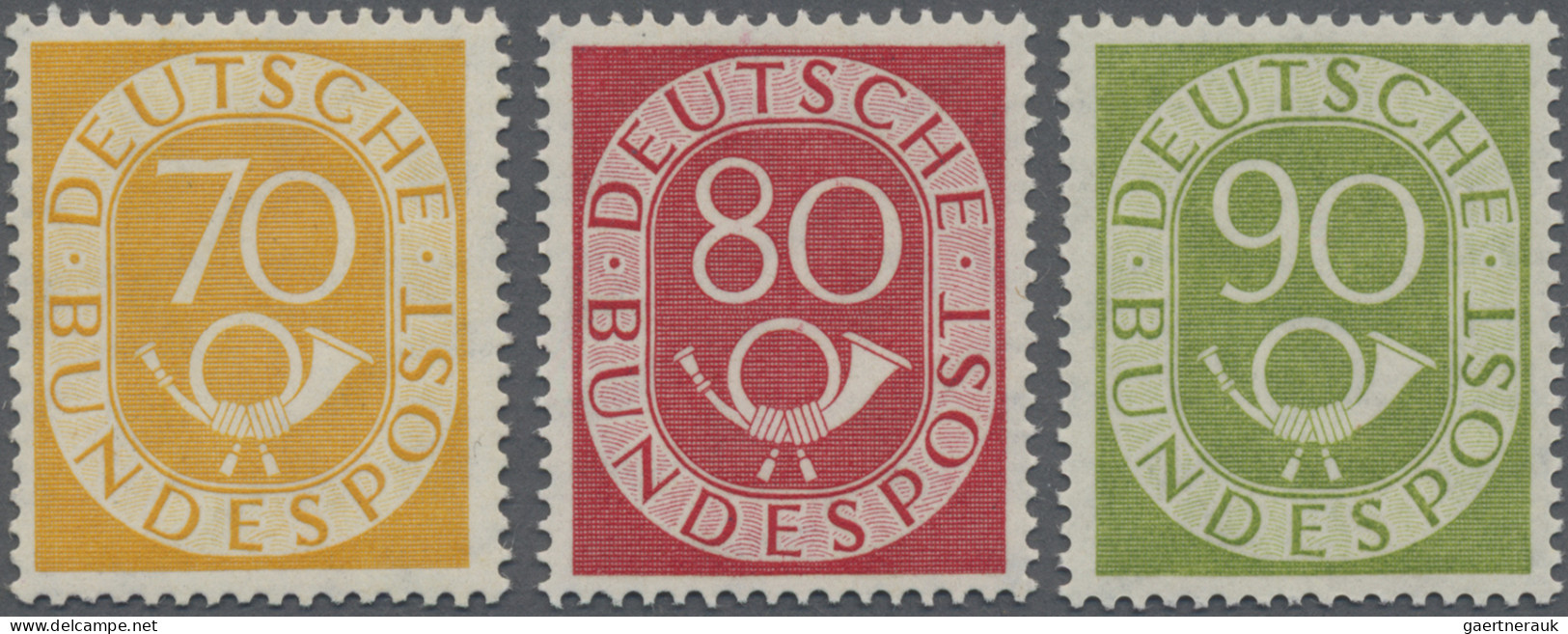 Bundesrepublik Deutschland: 1951, Posthorn 70(Pf) Mit Fotobefund Schlegel BPP, P - Unused Stamps