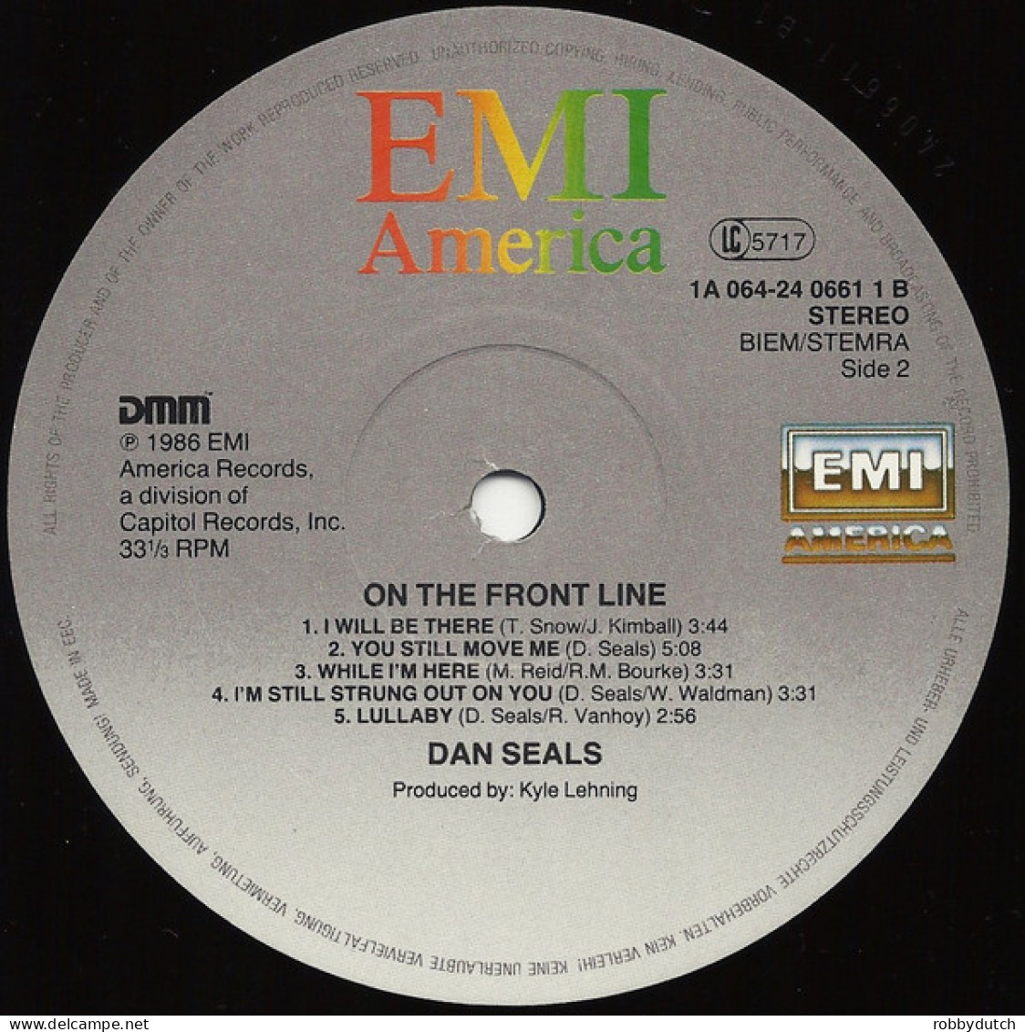 * LP *  DAN SEALS  - ON THE FRONT LINE (Europe 1986 EX) - Country En Folk