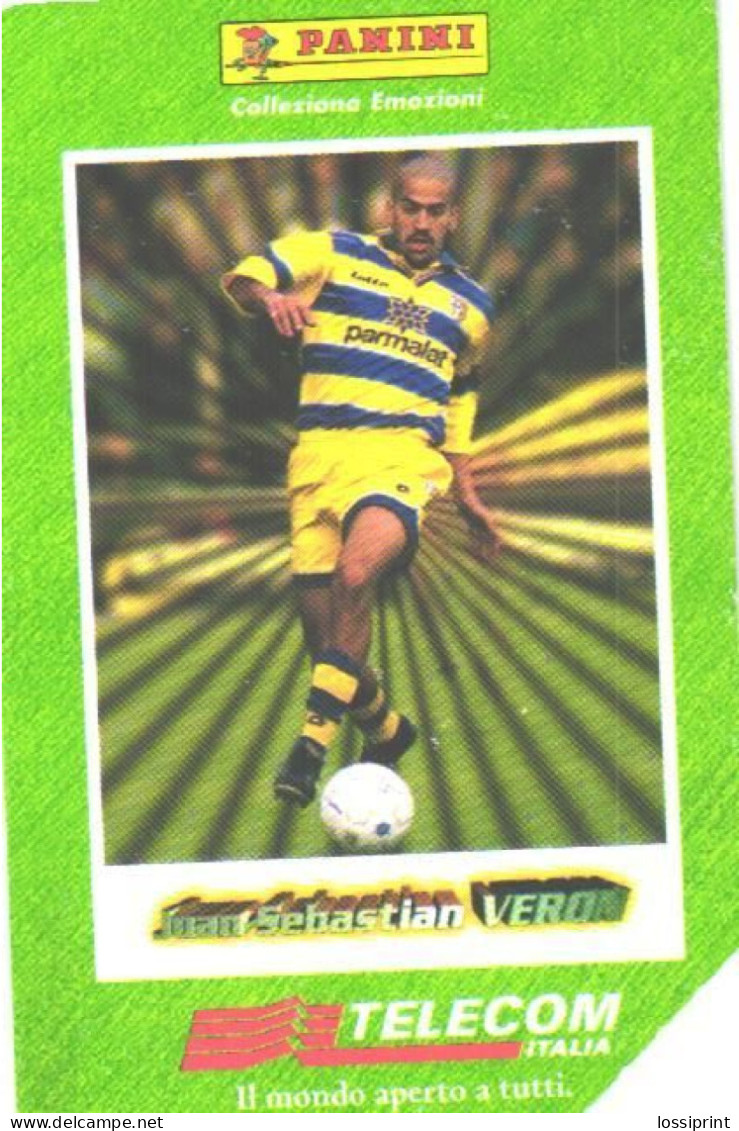 Italy:Used Phonecard, Telecom Italia, 5000 Lire, Football Player Juan Sebastian Veron - Publieke Thema