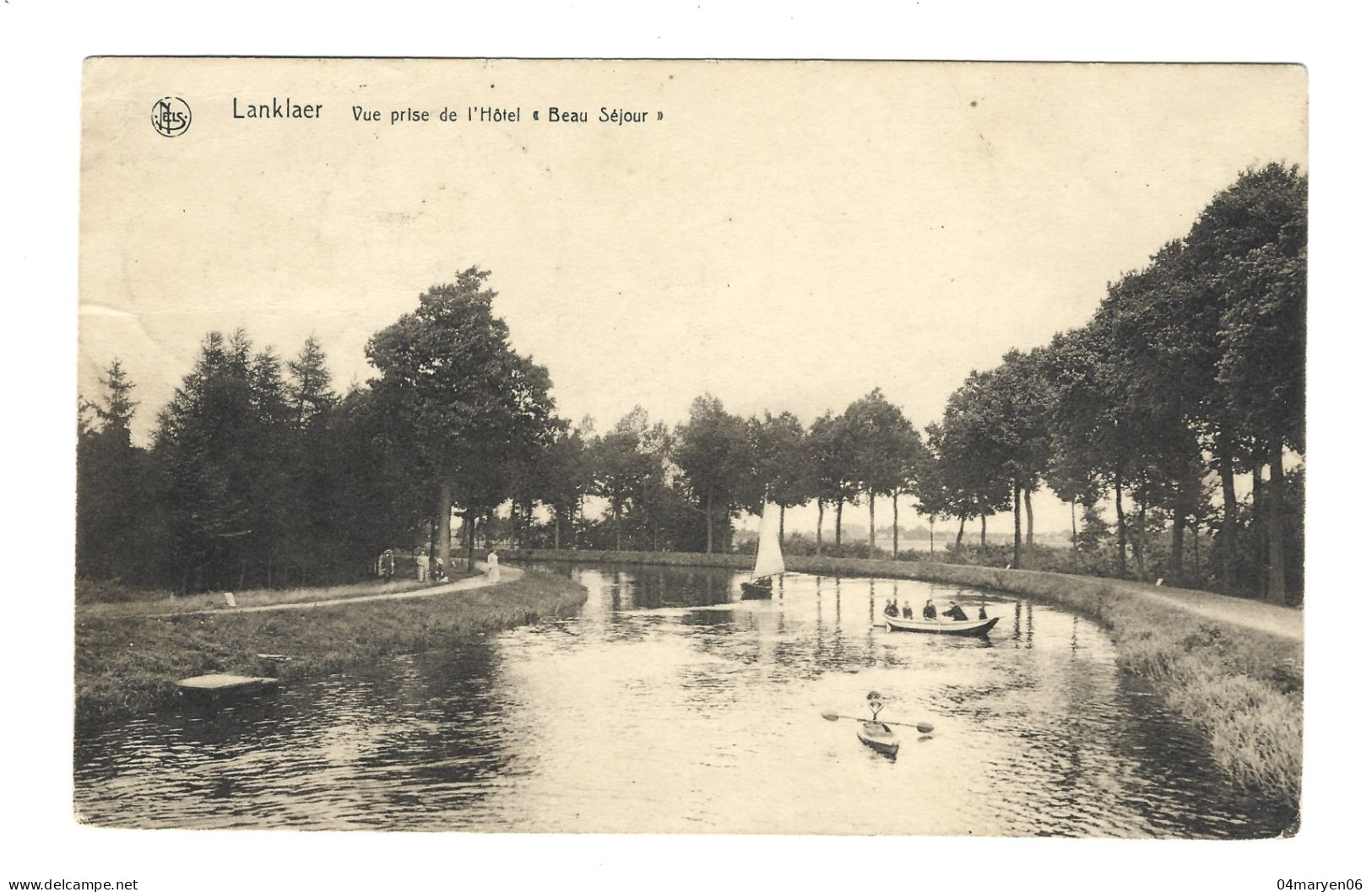 ****  LANKLAER  ****  -  Vue Prise De L'Hôtel  " Beau Séjour  "  -   Zie / Voir / See Scan's - Dilsen-Stokkem