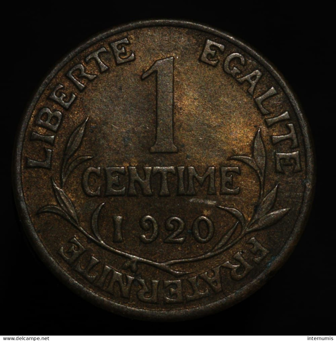 France, Dupuis, 1 Centime, 1920, Bronze, SUP (AU), KM#840, G.90, F.105/19 - 1 Centime