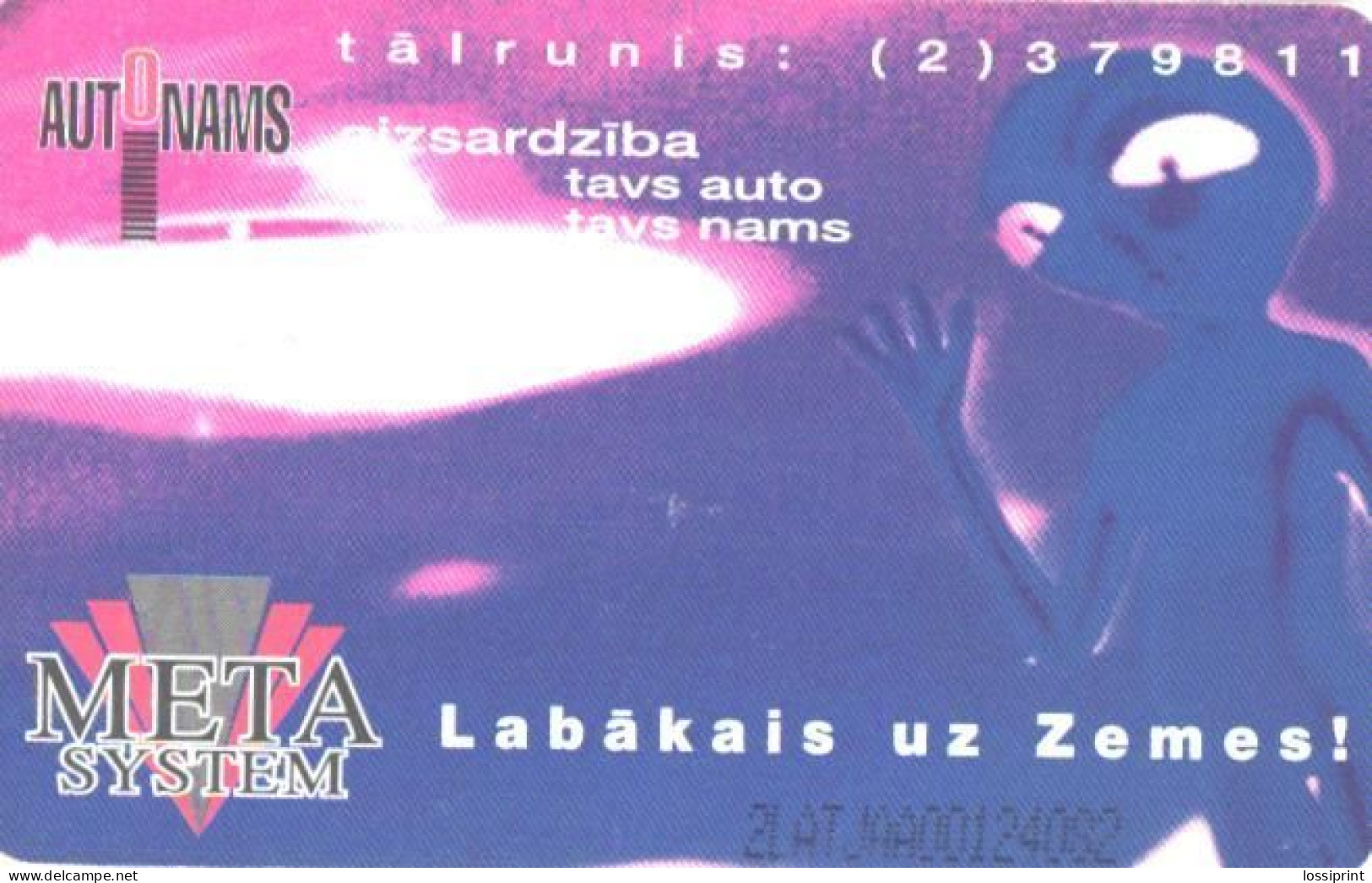 Latvia:Used Phonecard, Lattelekom, 2 Lati, META System, 1998 - Lettonia