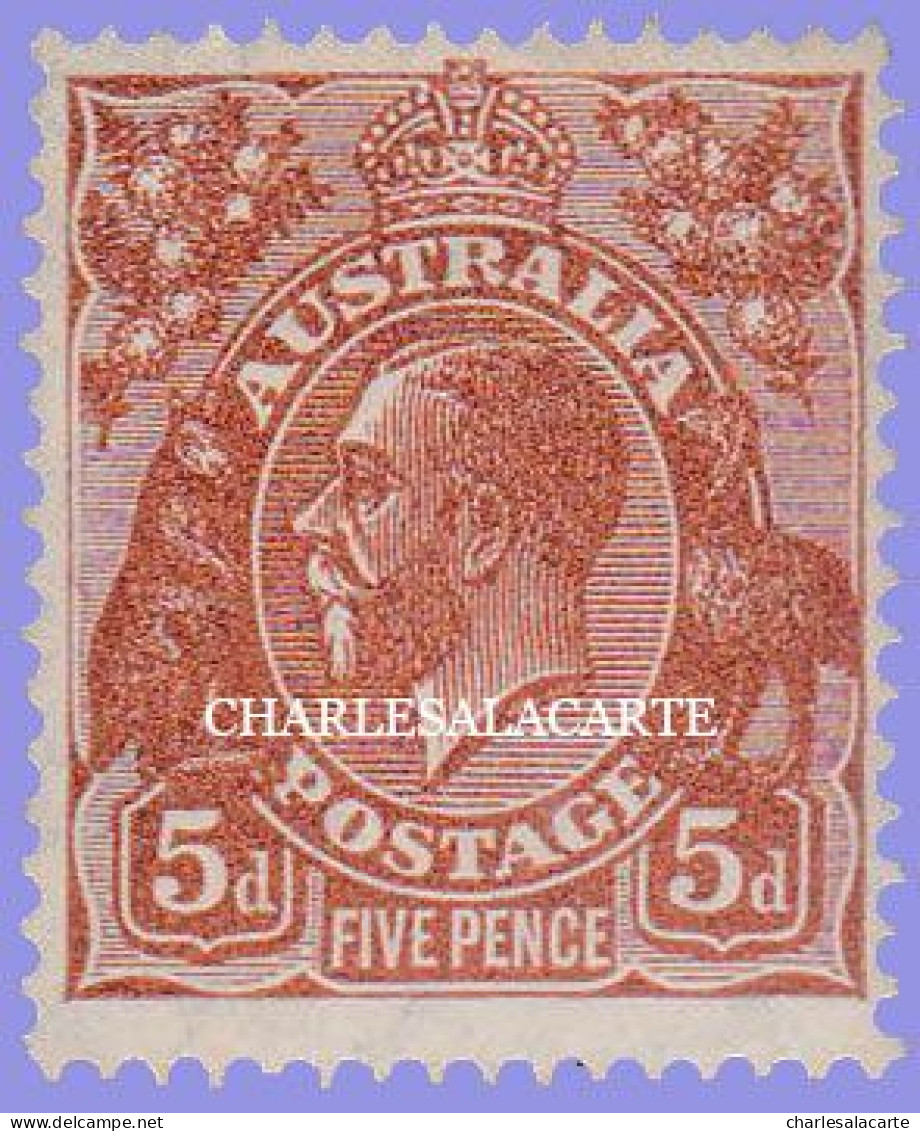 AUSTRALIA 1932  GEORGE V HEAD  5d. ORANGE-BROWN  U.M.  S.G. 130 - Neufs