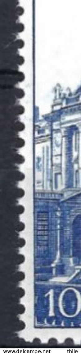 COB 1607 ** - Bruxelles - Palais Royal - Petits Points Bleus Sur Le Côté Gauche - T1, T2 Et T3 - Bloc De 4 Timbres - 1961-1990