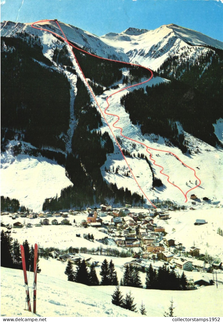 AUSTRIA, SALZBURG, SAALBACH, VILLAGE, SKI RESORT, MOUNTAIN - Saalbach