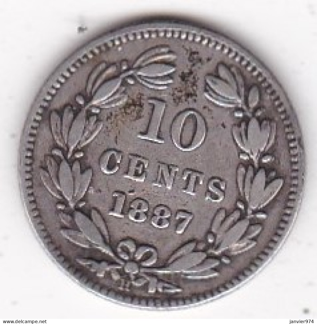 Nicaragua 10 Centavos 1887 H , En Argent KM# 6, Superbe - Nicaragua