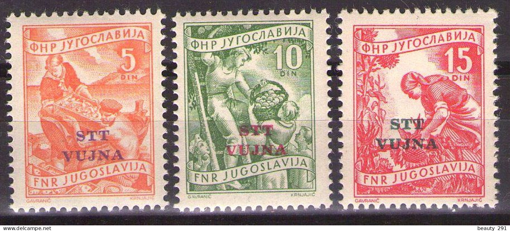 ITALIA - Trieste-Zona B -1954 Mi 110-112  - MNH**VF - Mint/hinged