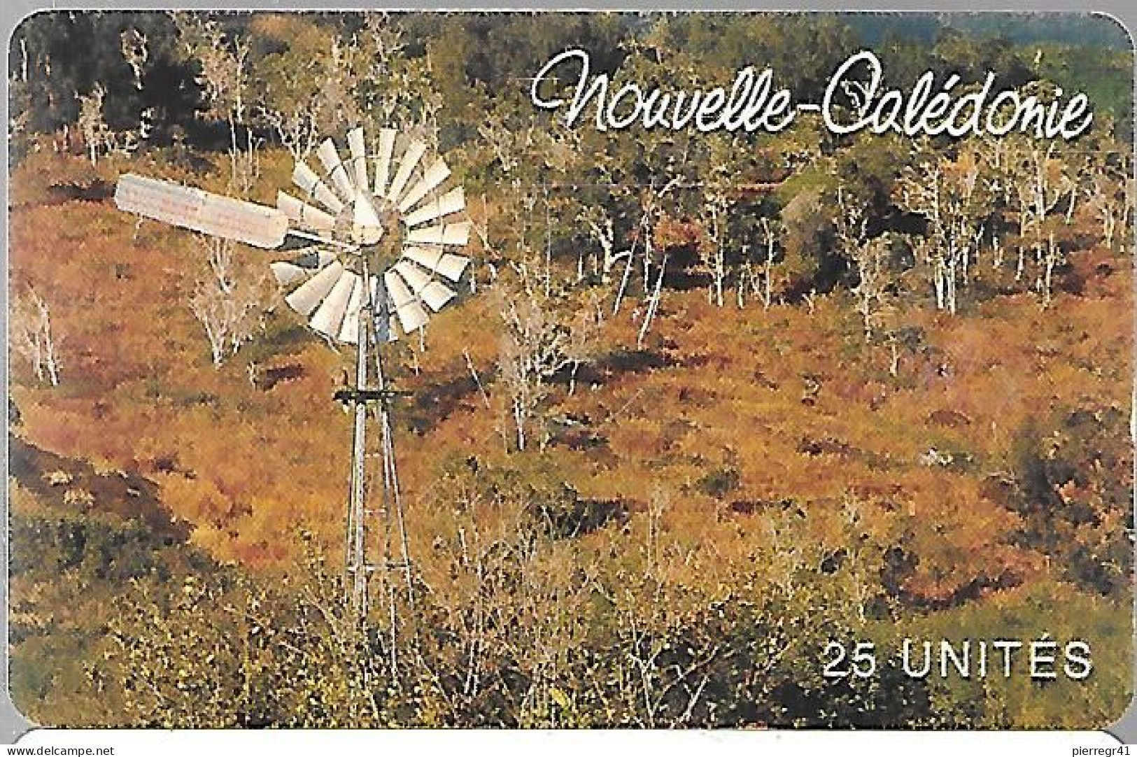 CARTE-PUCE-NOUVELLE-CALEDONIE-25U-SC7-NC74-EOLIENNE-V°N° 00190828-UTILISE-TBE - Neukaledonien