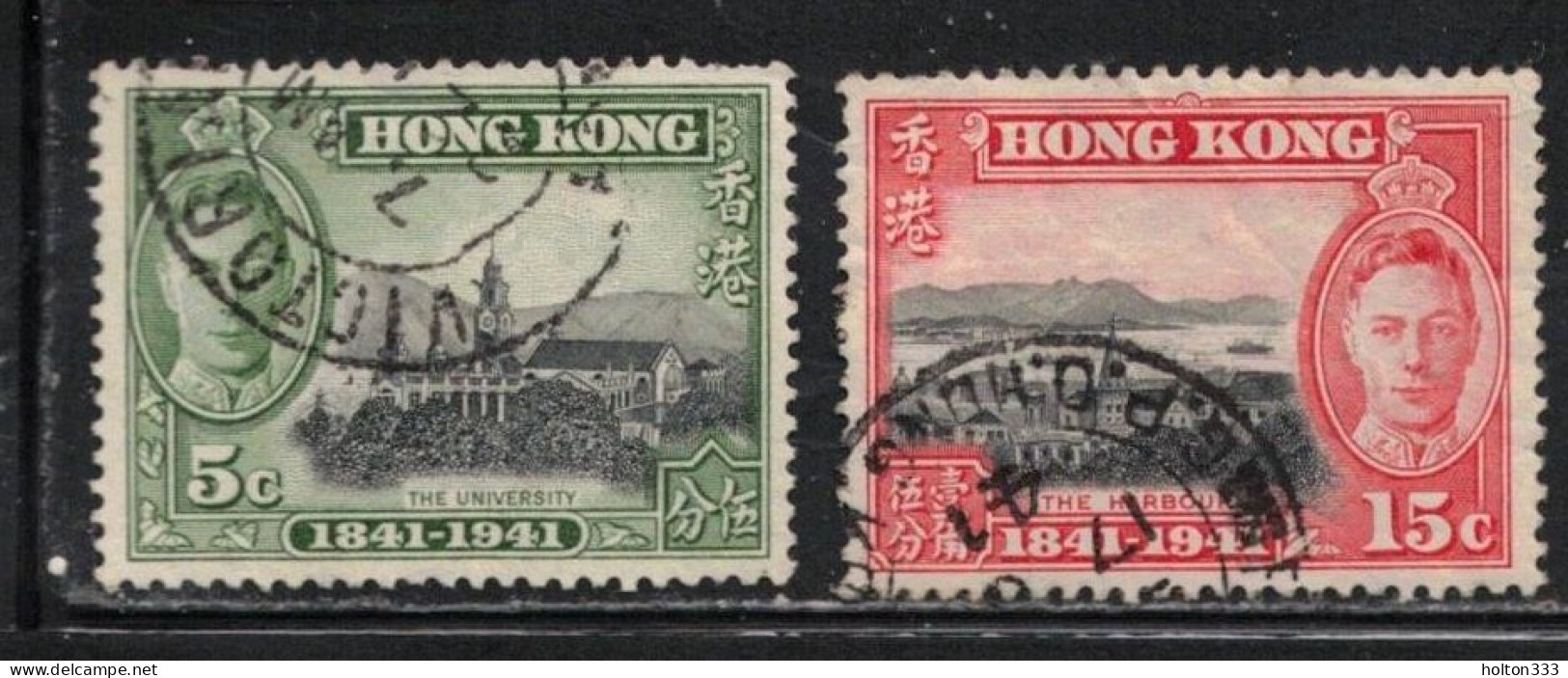 HONG KONG  Scott # 170-1 Used - KGVI Pictorial - Used Stamps