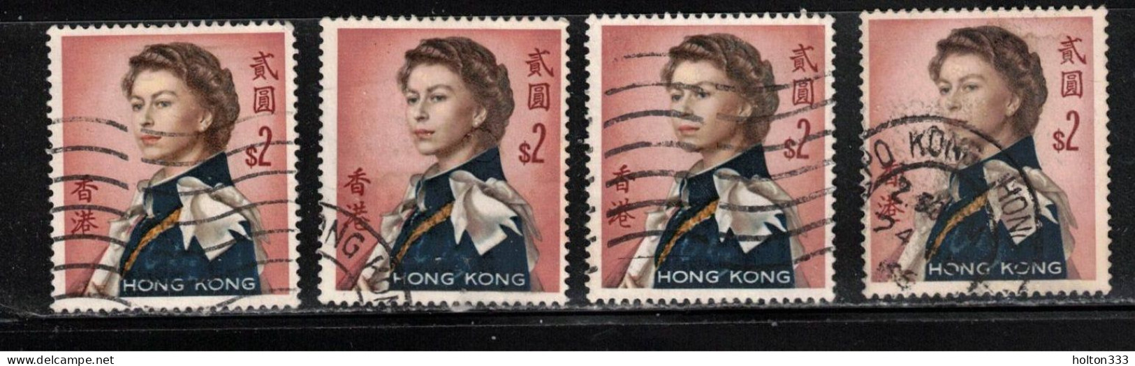 HONG KONG  Scott # 214 Used X 4 - QEII - Used Stamps