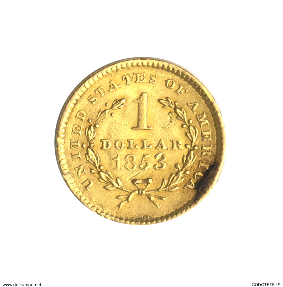 Etats-Unis- 1 Dollar &quot;liberty Head&quot; 1853 Philadelphie - 1$, 3$, 4$