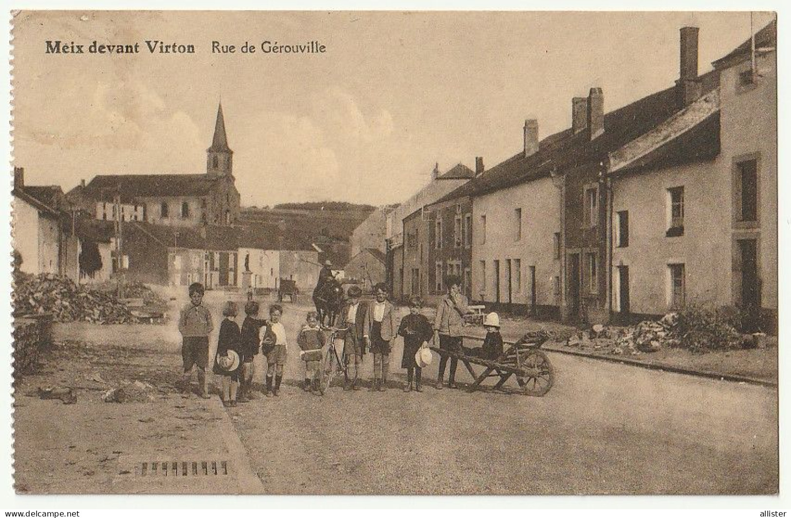 CPA BELGIQUE _ MEIX DEVANT VIRTON _ Rue De Gérouville {S38-23} NT - Meix-devant-Virton