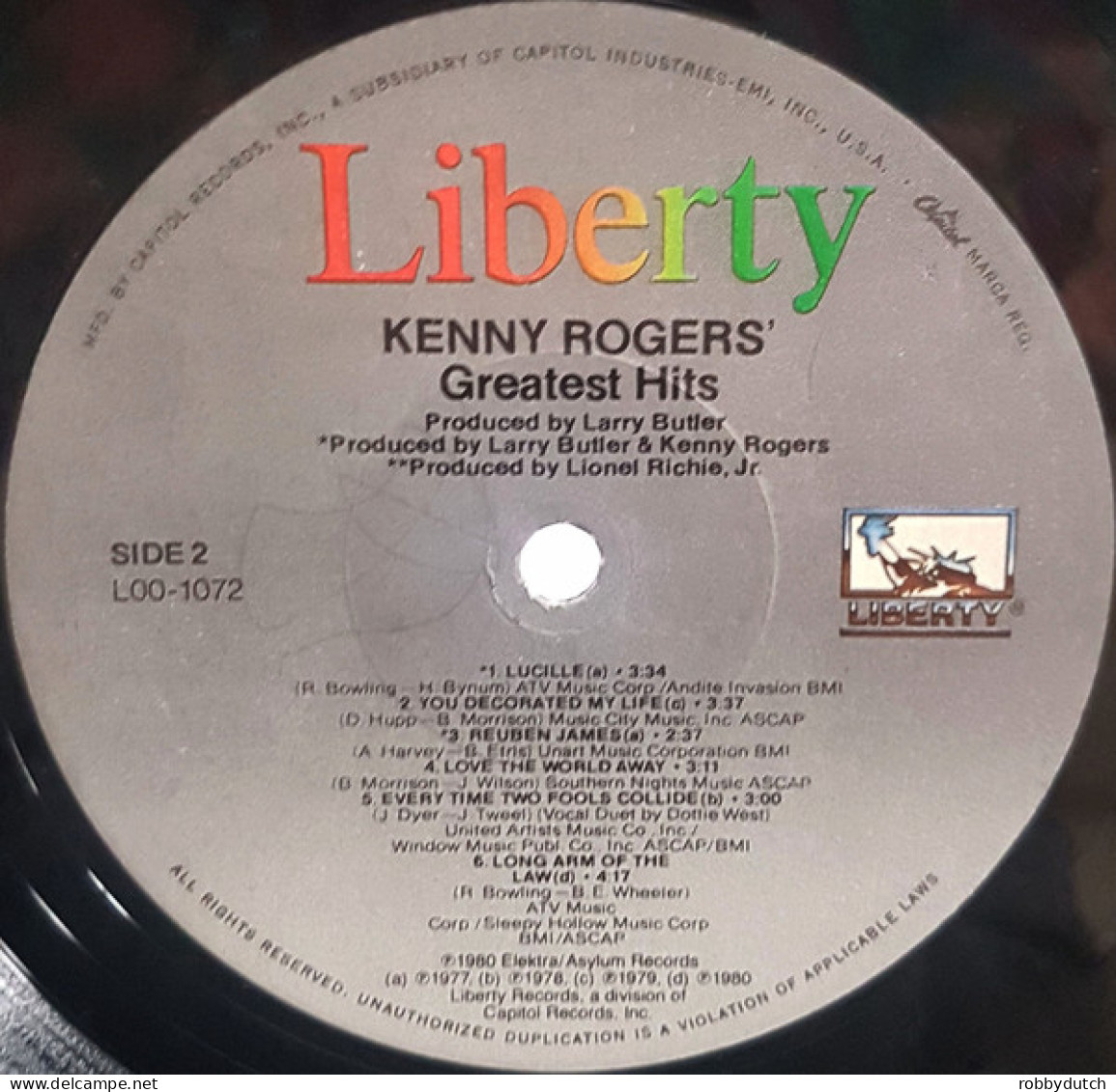 * LP *  KENNY ROGERS - GREATEST HITS (USA 1980 EX-) - Country En Folk