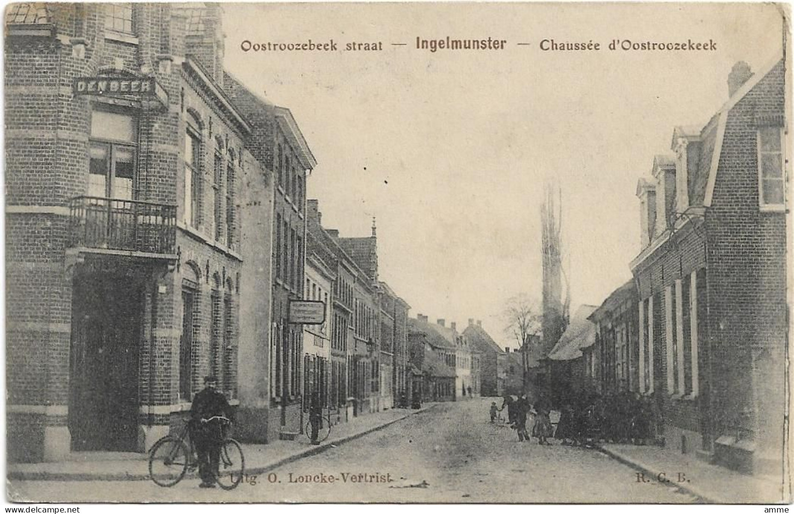 Ingelmunster   *   Oostroozebeek Straat - Chaussée D'Oostroozebeek  (feldpost 1915) - Ingelmunster