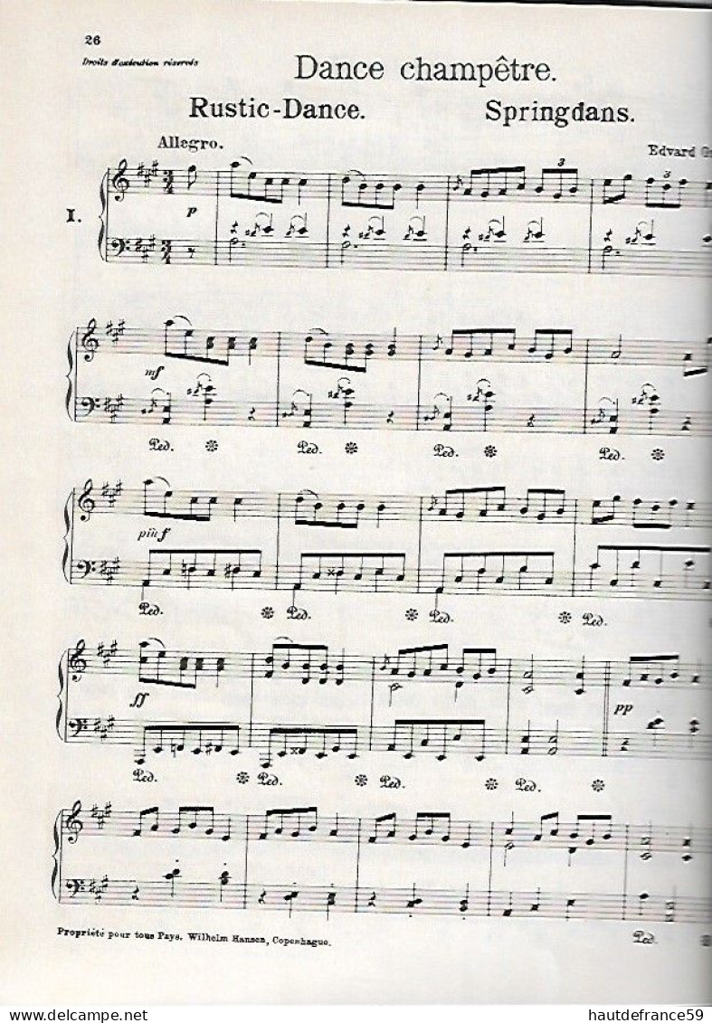 RECUEIL 1909 Répertoire Partitions Musique , 39 Pages  - L ALBUM DES DIX Wilhelm Hansen EditLeipzig - Chant Chorale