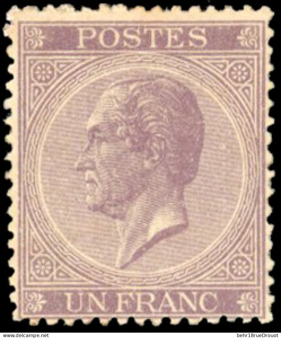 * COB#21A - 1F. Violet. Type De 1865 - Leopold Ier. Dentelé 15. Légère Trace De Charnière. Rare Dans Cette Qualité. SUP. - Autres & Non Classés