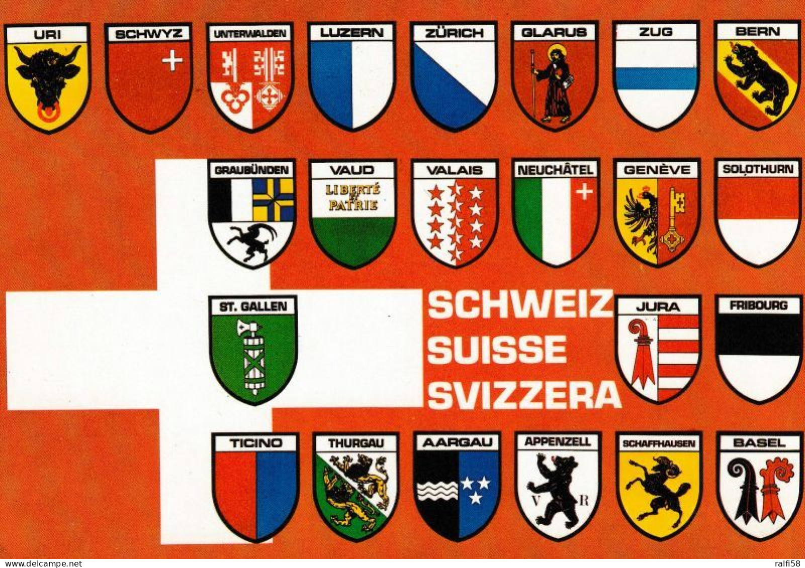 1 AK Schweiz * Eine Ansichtskarte Mit Den Wappen Von 23 Kantonen * - St. Anton