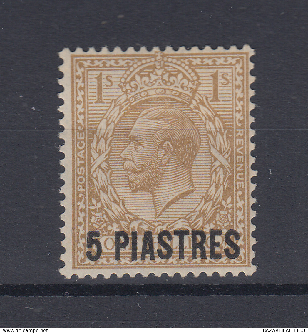 BRITISH LEVANT 1913-14 5 Pi. SU 1 S. N.40 G.O MH* HIGH QUALITY - Levante Britannico